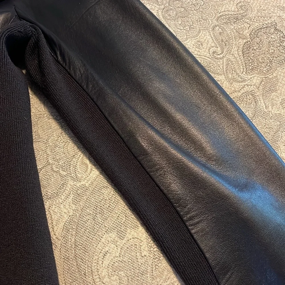 T Tahari Black Leather Jacket